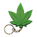 Cannabis Leaf Squeezie(R) Stress Reliever Key Ring